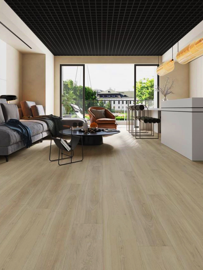 原木风石晶地板效果图AB803小蓝鲸石晶